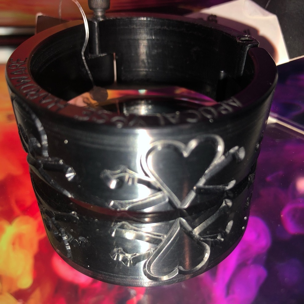 Skull and hearts industrial bracelet